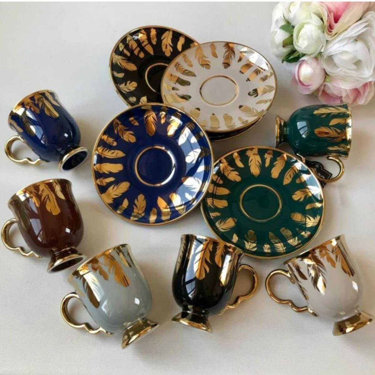 Bee Home & Dekor-Acar Sunset Road 6lı Kahve Fincan Takımı