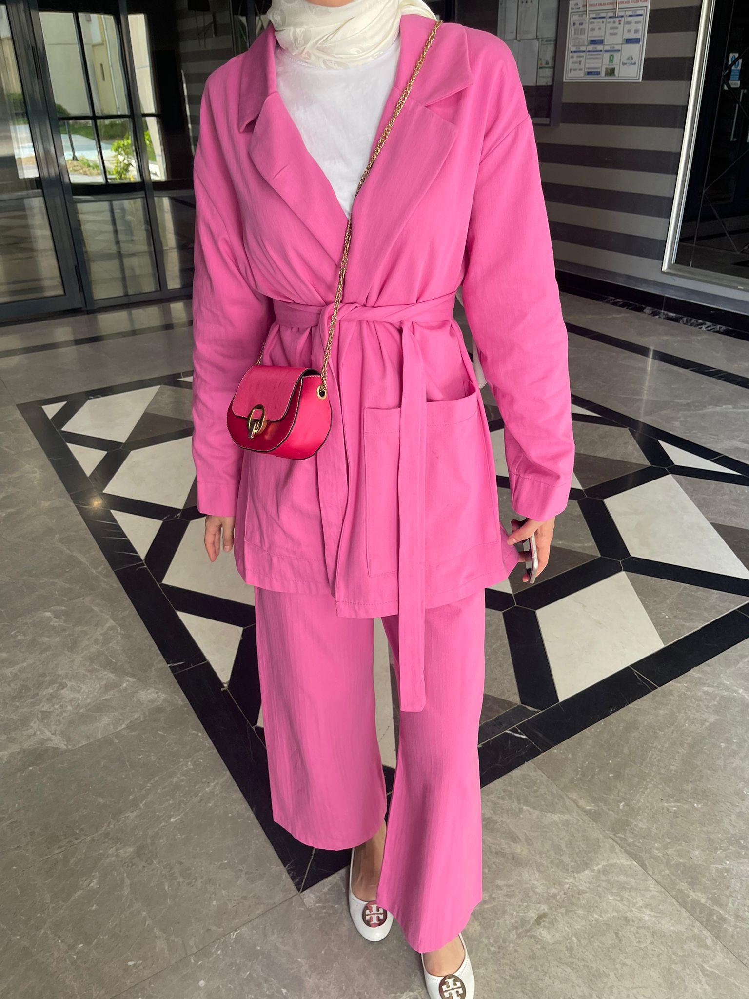 KETEN CEKET TAKIM PİNK