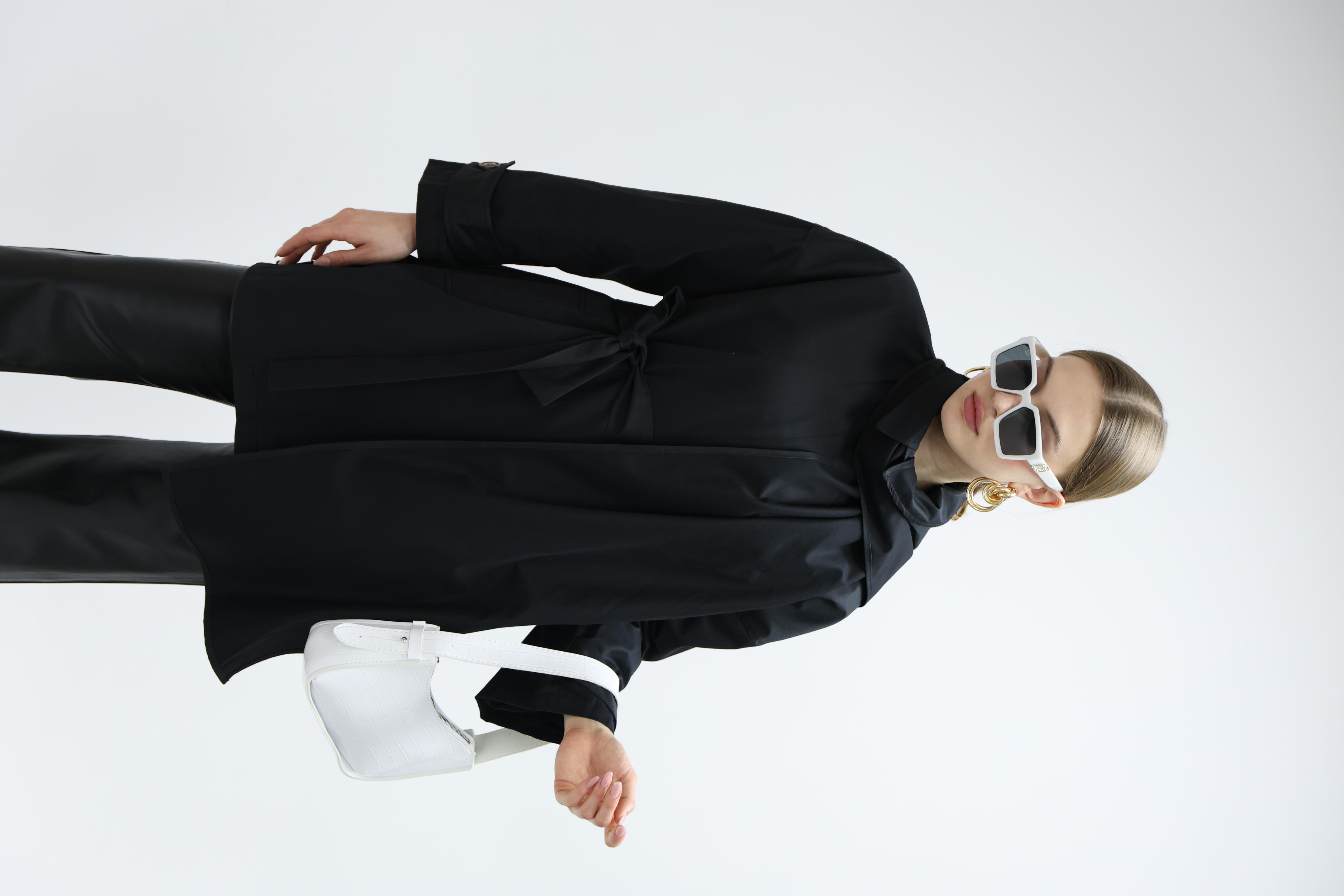 MONACO TRENCHKOT SİYAH