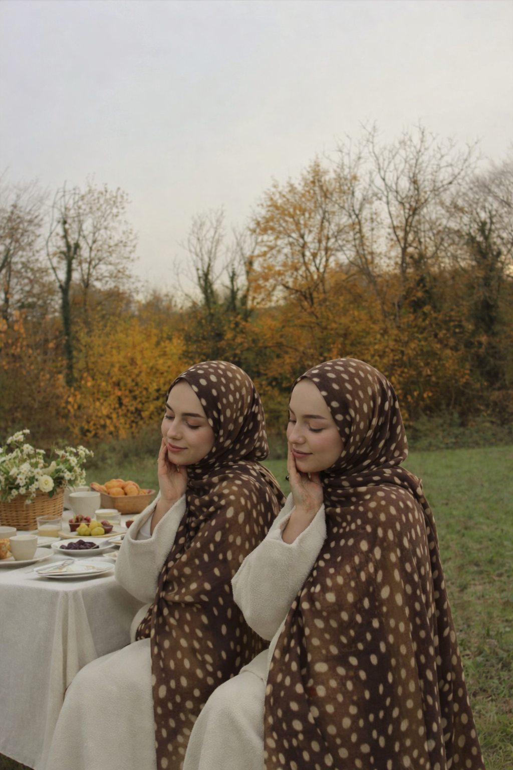 MODESTOSCARFS BAMBİ ŞAL NEVA İPEK KAHVERENGİ
