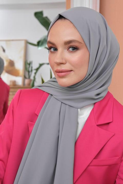 MEDİNE İPEĞİ ŞAL GRİ