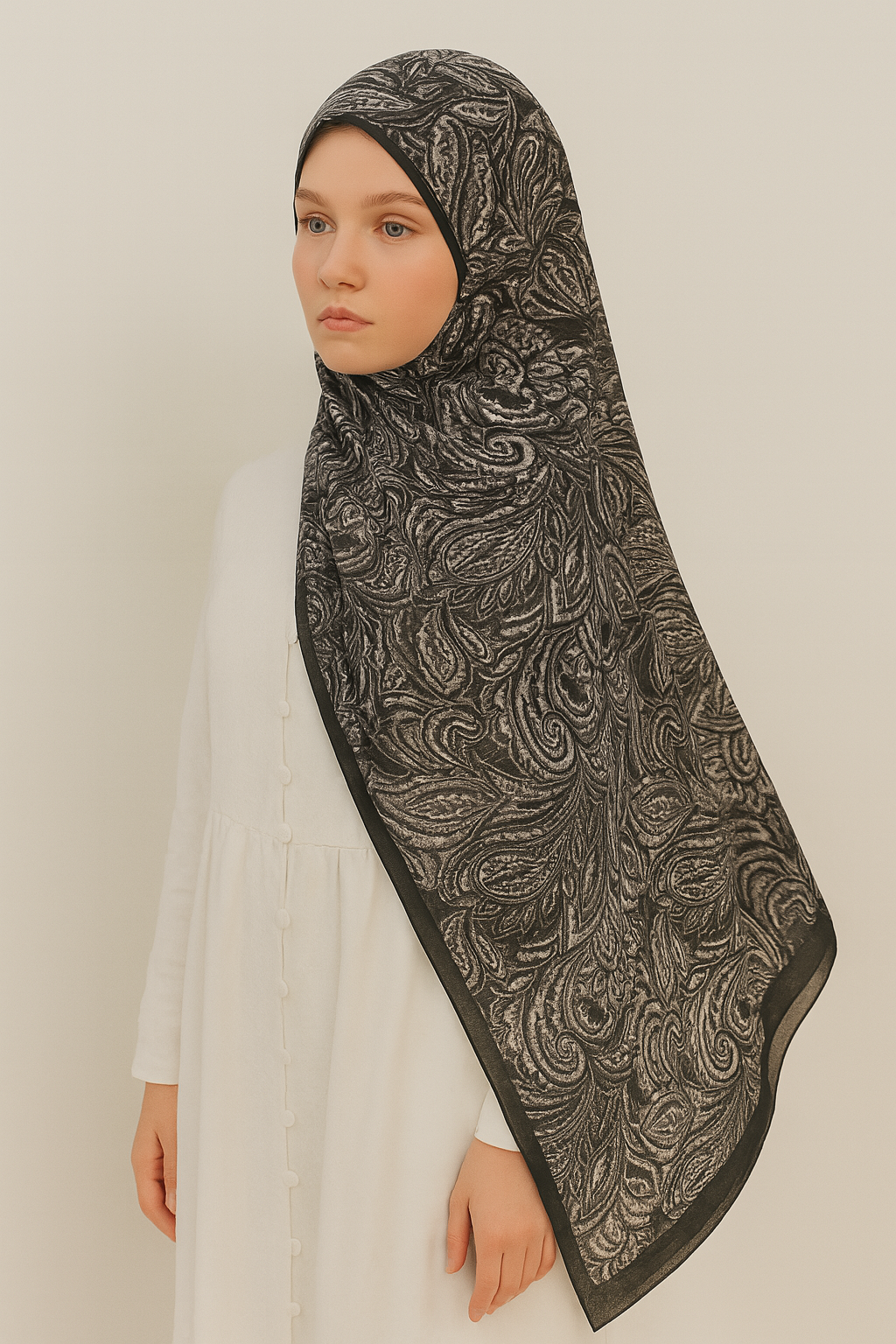 MODESTOSCARFS ETNİCUAL ŞAL SİYAH