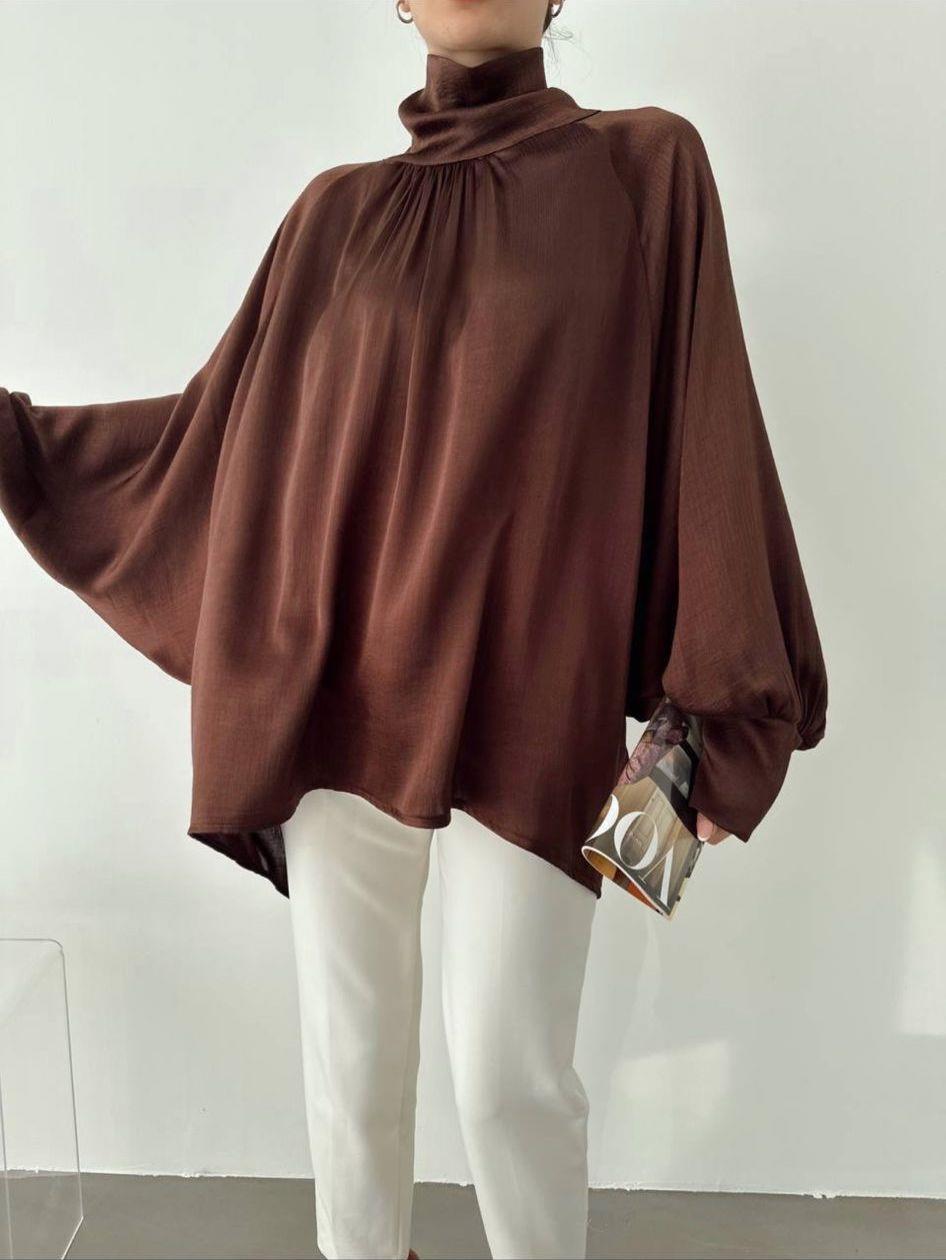 BALON KOL SATEN GÖMLEK ÇİKOLATA