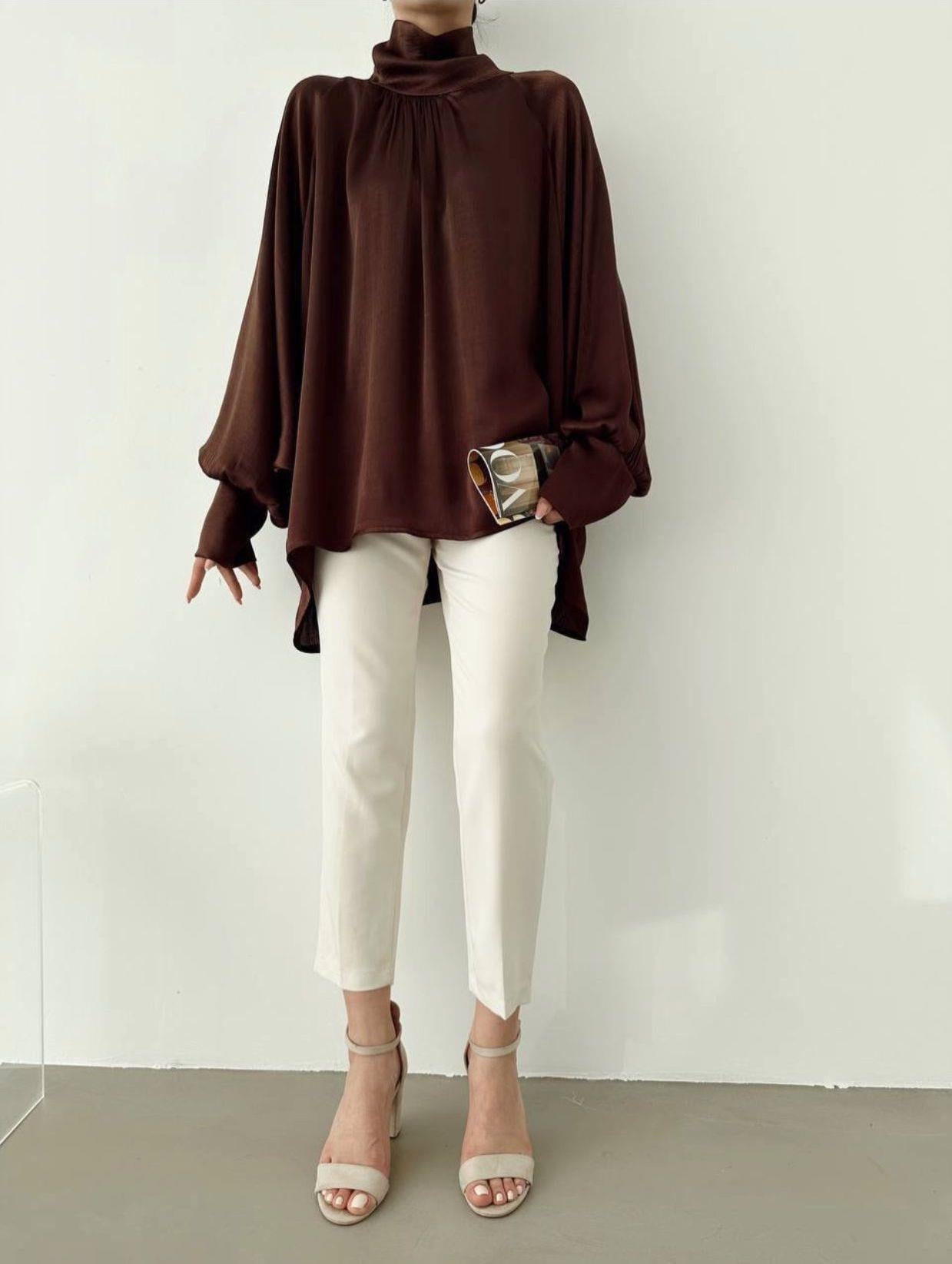 BALON KOL SATEN GÖMLEK ÇİKOLATA