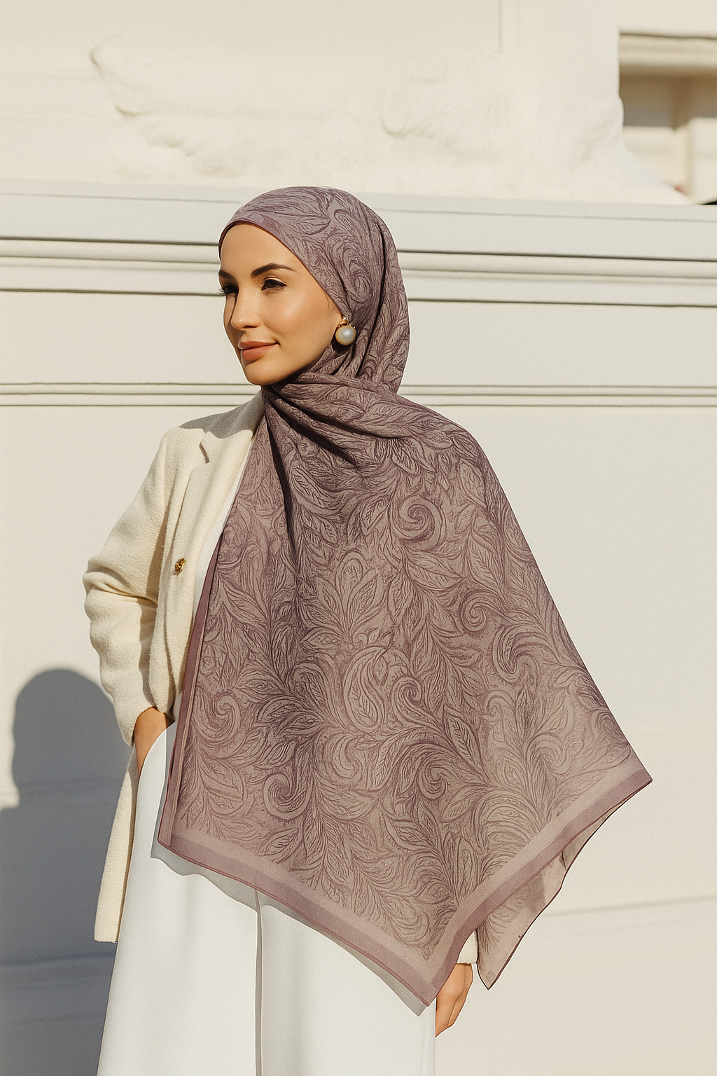 MODESTOSCARFS ETNİCUAL ŞAL VİZON