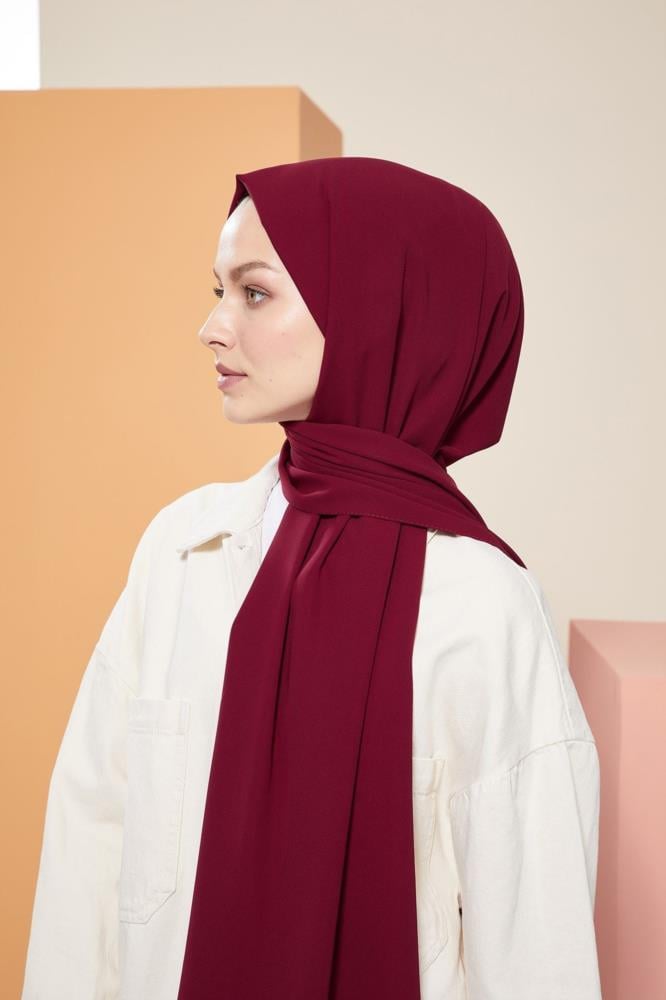 MEDİNE İPEĞİ ŞAL BORDO