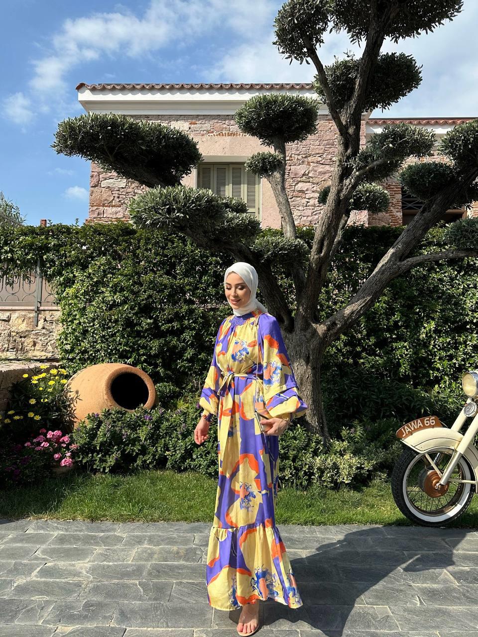 SATEN FLOWE DRESS SARI