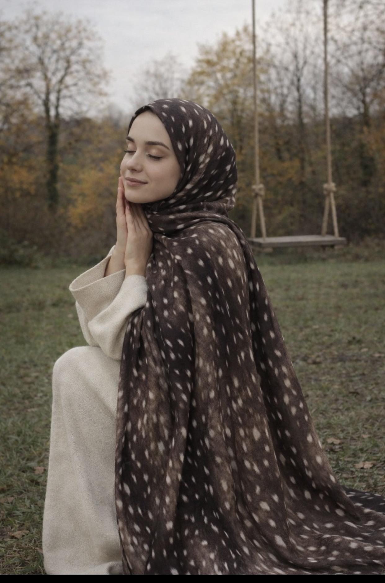 MODESTO BAMBİ ŞAL KAHVERENGİ