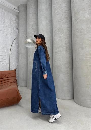 DENİM DRESS MAVİ