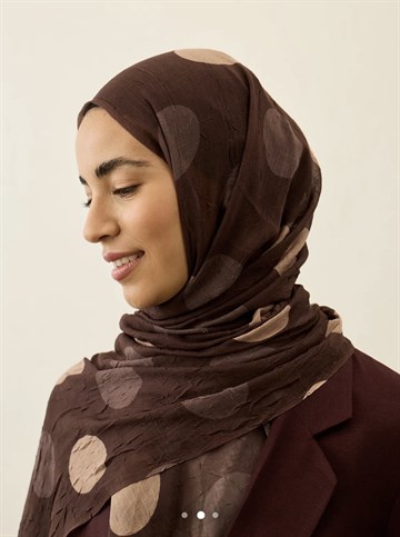 bubble puantiye şal LATTE