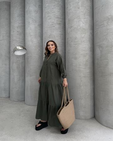 SOFT MÜSLİN DRESS HAKİ