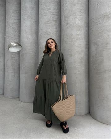 SOFT MÜSLİN DRESS HAKİ