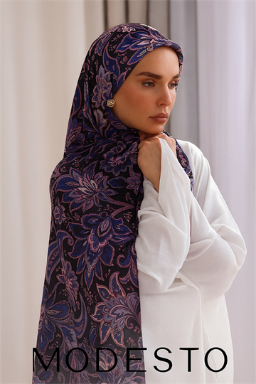 VİNTAGE COTON ŞAL MOR