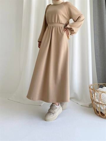 SEBA ELBİSE KREM KREM