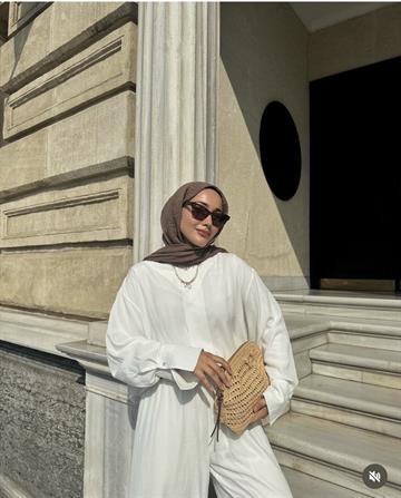 GARDENİA TAKIM İNDİGO EKRU