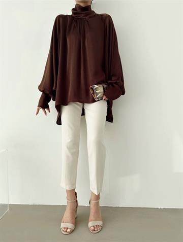 BALON KOL SATEN GÖMLEK ÇİKOLATA