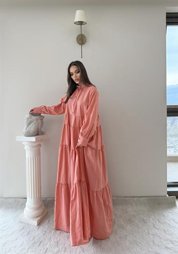 MAGNOLİA ELBİSE VİZON MERCAN