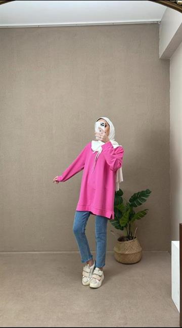 BEBE YAKA SWEAT PEMBE