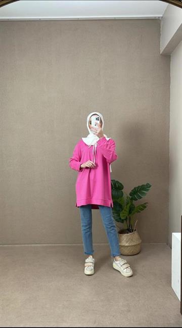 BEBE YAKA SWEAT PEMBE