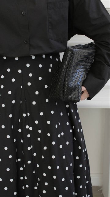 polkadot etek SİYAH