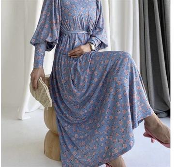 PRENSES  ELBİSE MAVİ