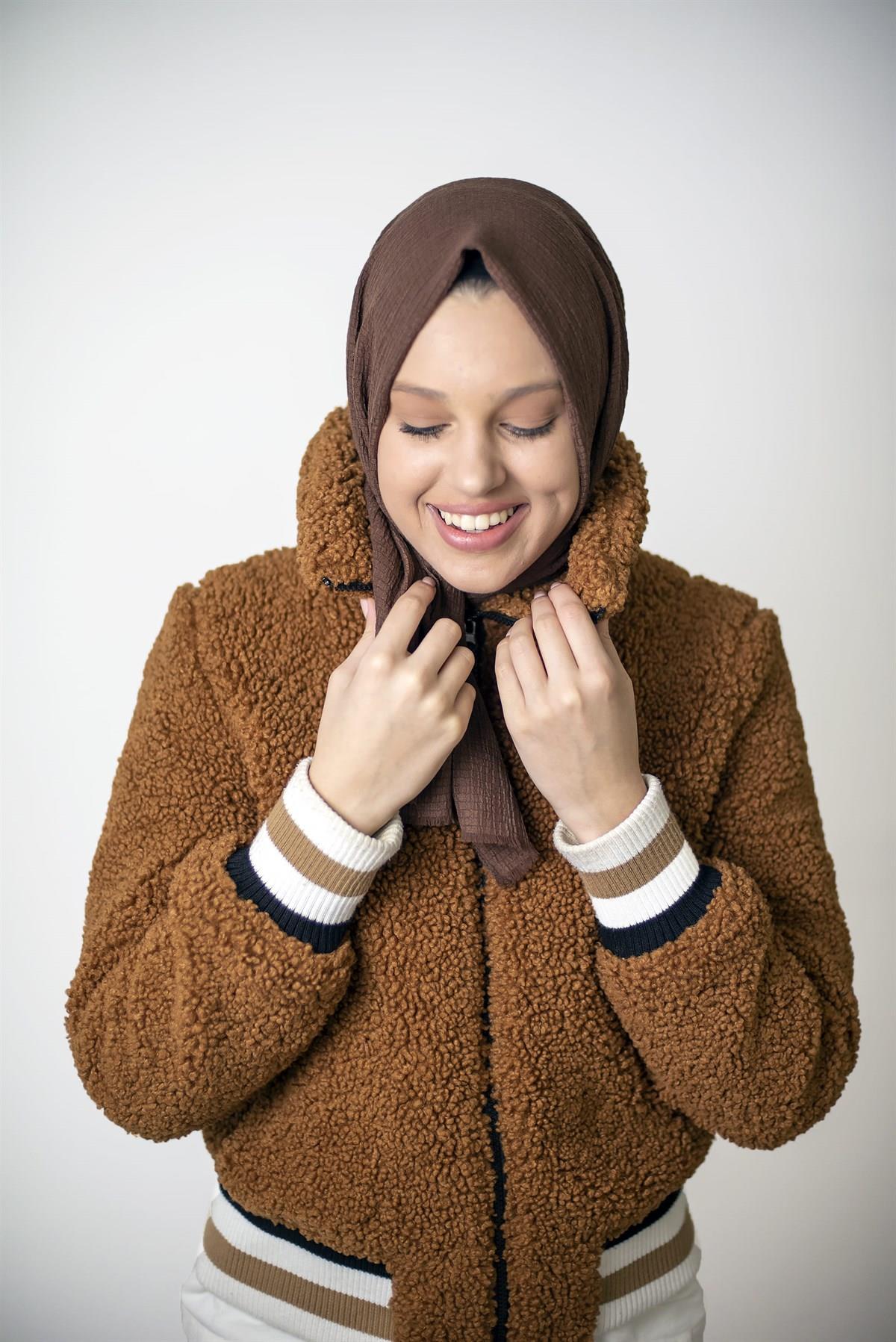 MODESTOSCARFS MİO CAZ ŞAL ÇİKOLATA