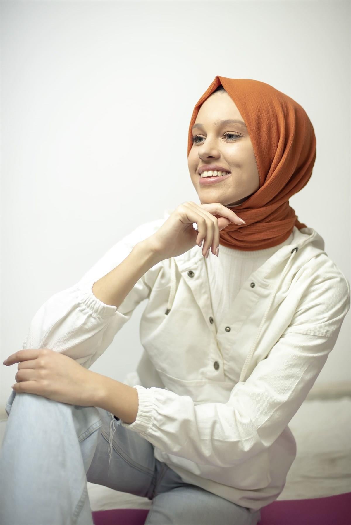 MODESTOSCARFS MİO CAZ ŞAL ORANGE