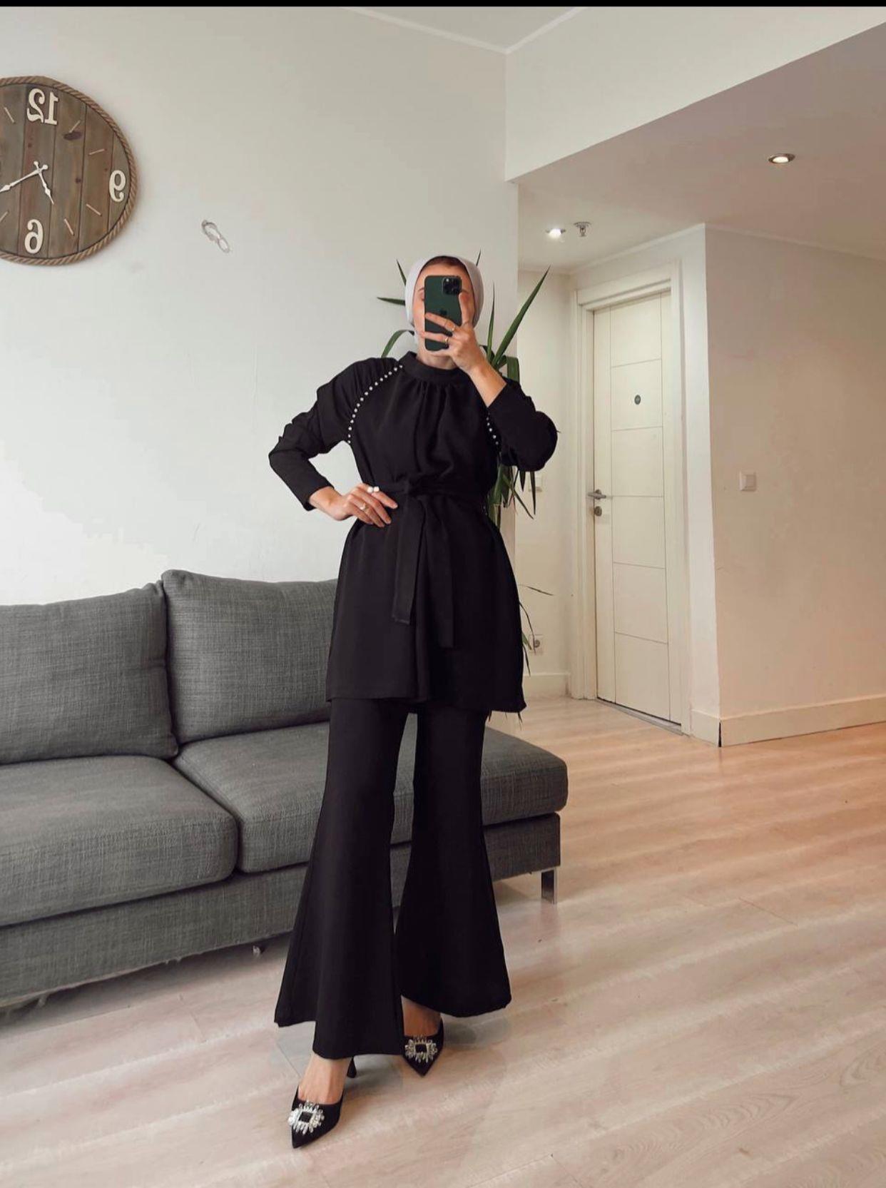 MODESTO MNLYA TAŞLI TAKIM SİYAH