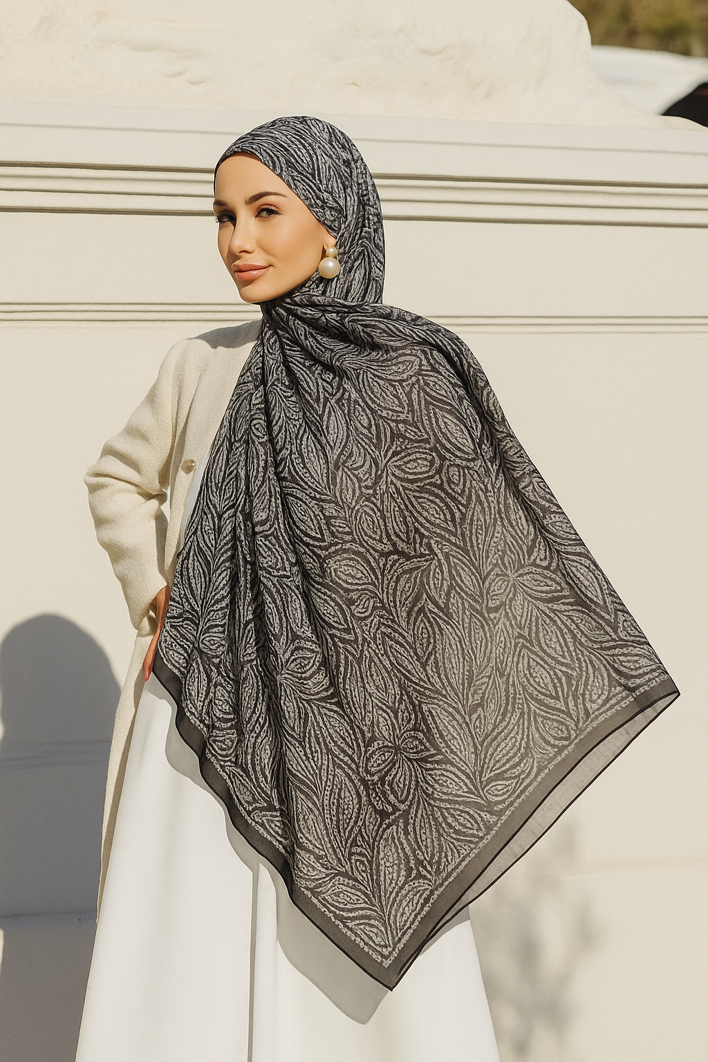 MODESTOSCARFS ETNİCUAL ŞAL SİYAH