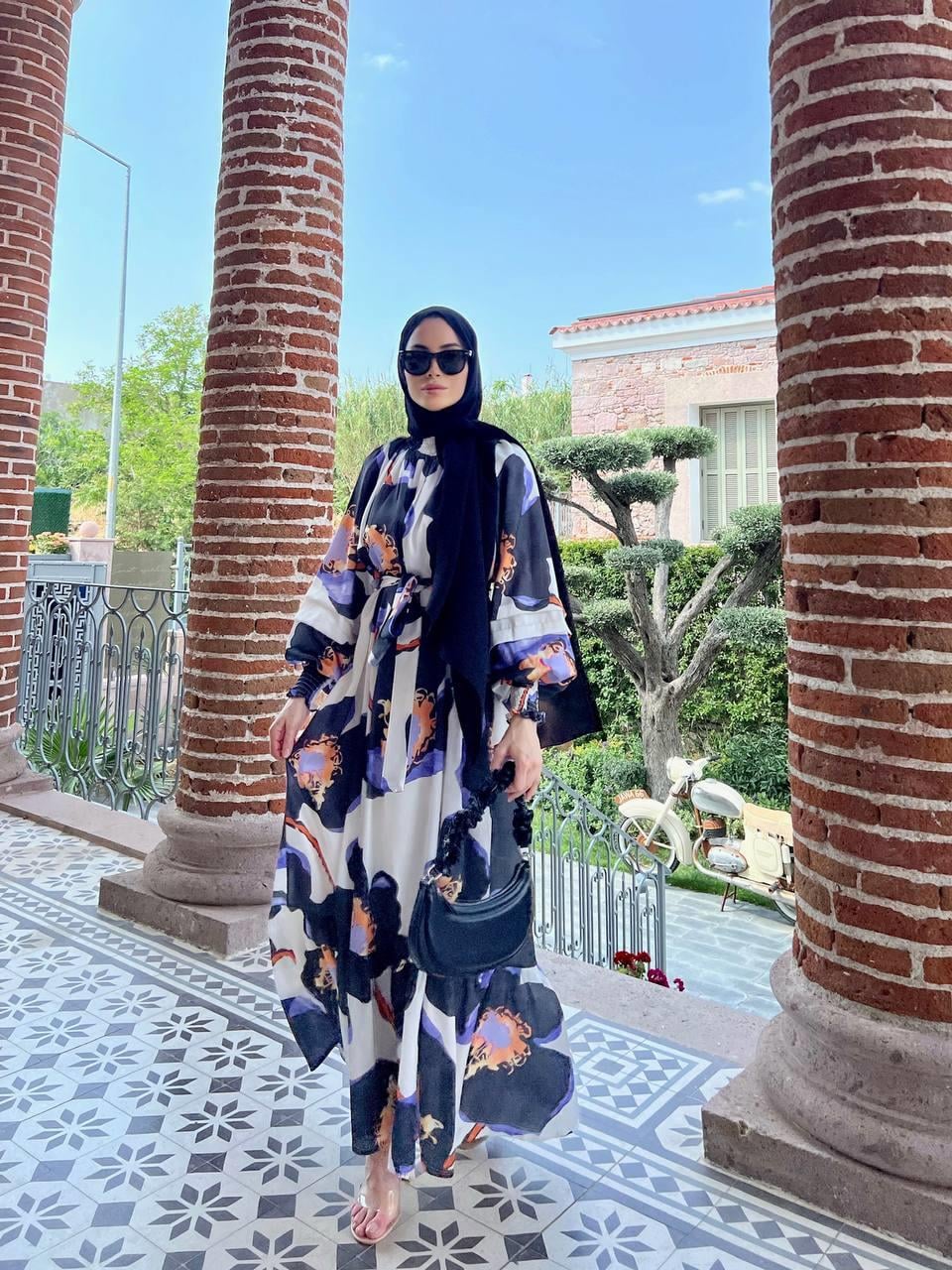 diğer SATEN FLOWE DRESS SİYAH