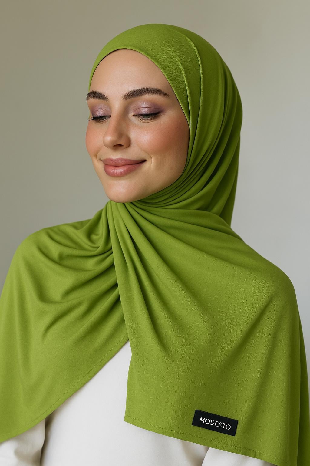 MODESTOSCARFS PREMİUM JERSEY FISTIK YEŞİLİ