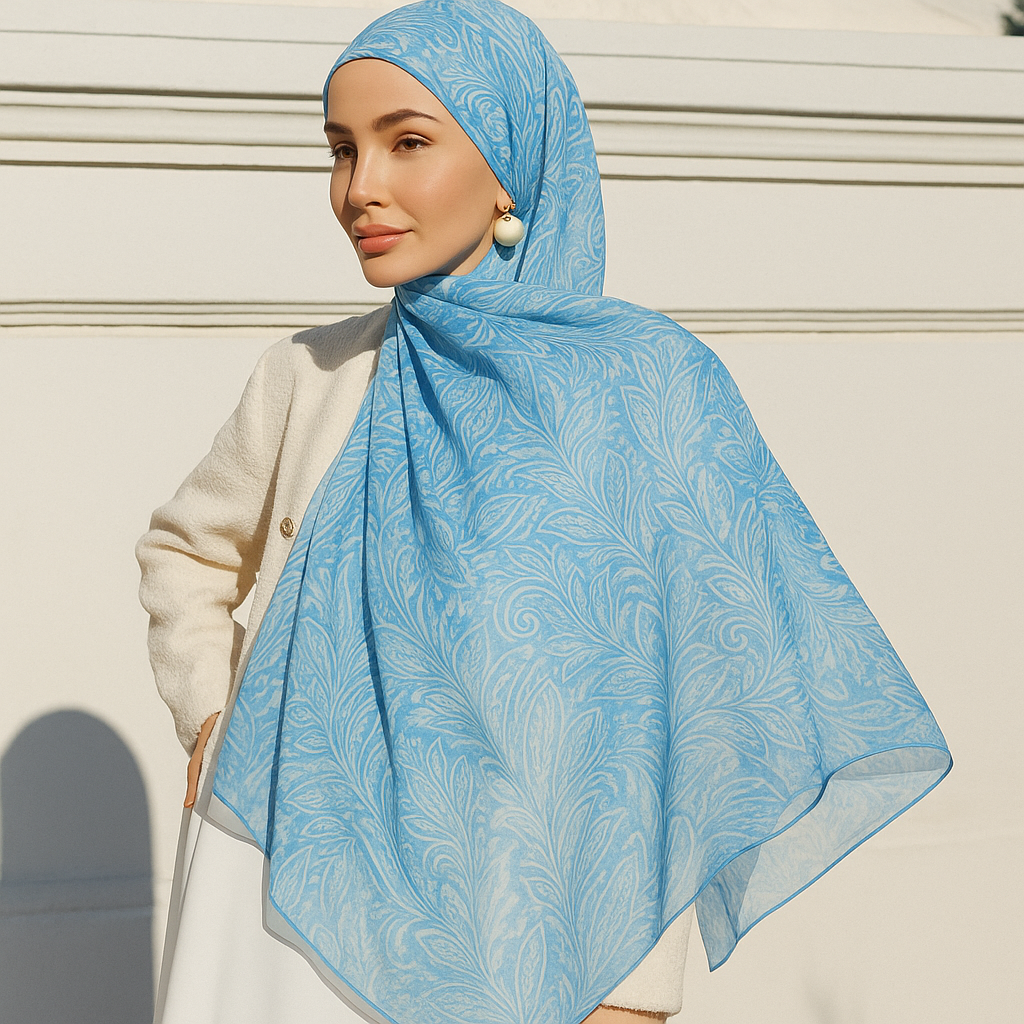 MODESTOSCARFS ETNİCUAL ŞAL MAVİ