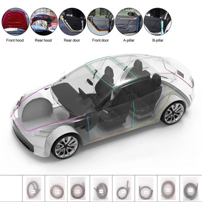 Tesla Model Y/3 Kapı&Kaput&Bagaj Yalıtım Fitili