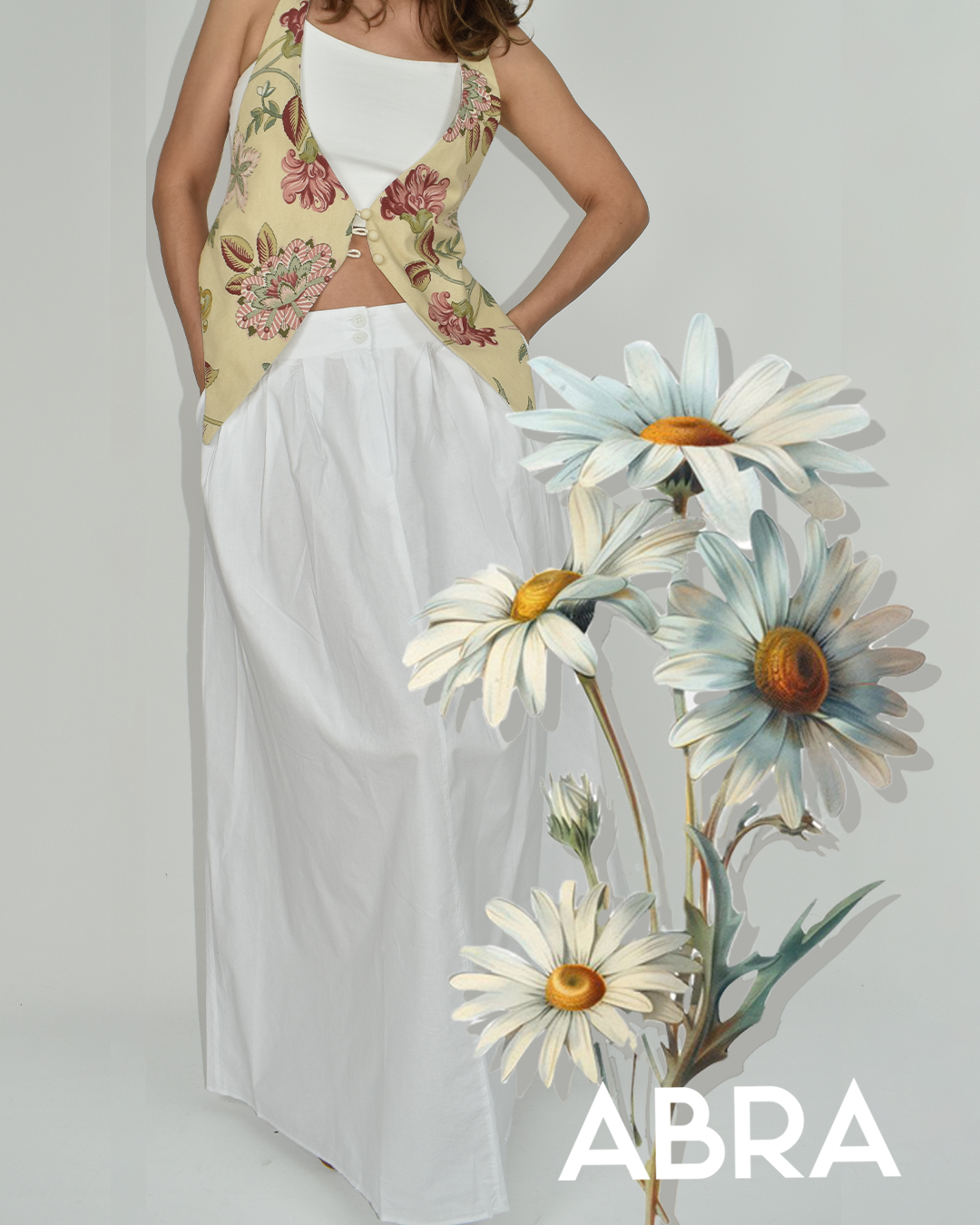 Kadın Beyaz Pamuk Etek