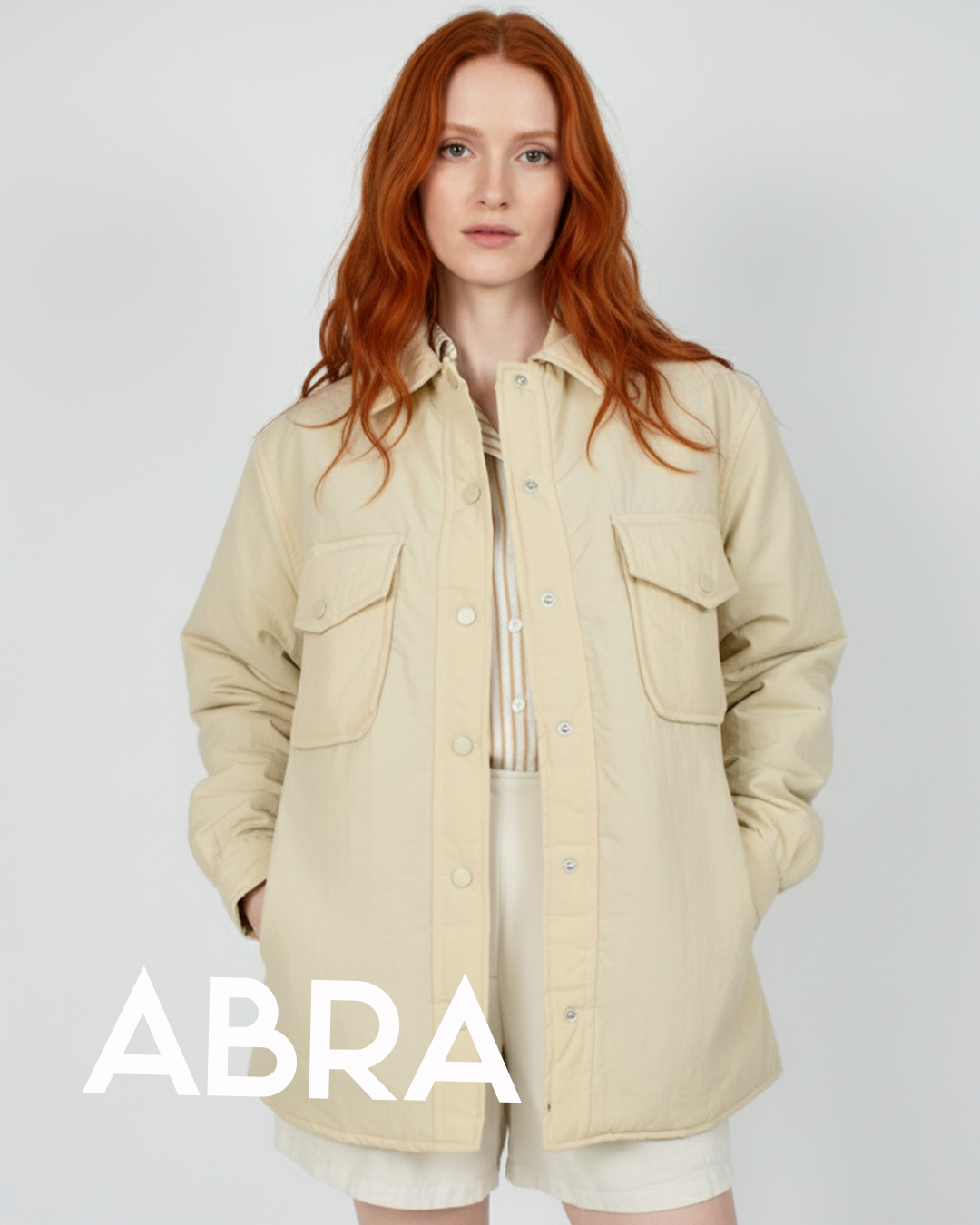 Kadın Ekru Hafif Mont