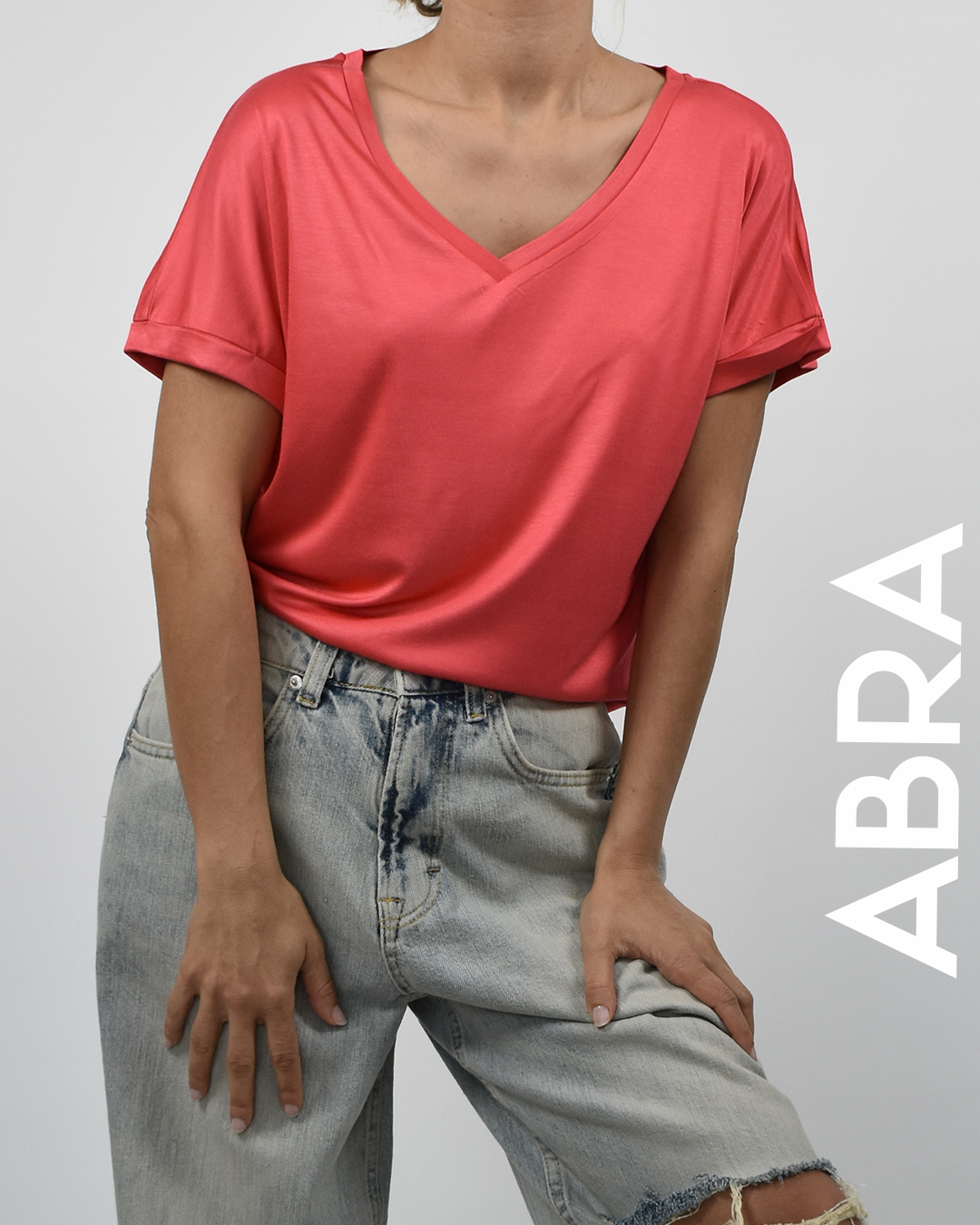 Kadın Merserize Nar Çiçeği T-shirt