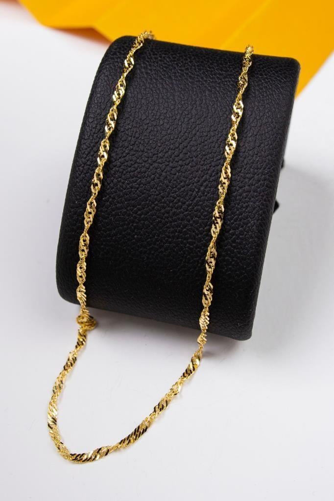 22 Ayar Halat ZincirLatif KuyumcuLKKLY120214 Ayar Altın Zincir 3 MM 45 cm Singapur Zincir LKKLY1202