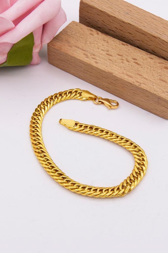 22 Ayar Altın Bileklik Kartiyer 6 MM En Kadın Bileklik LKBLK1043