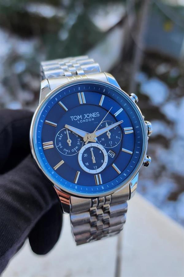 Tom Jones TJ-1305 Orjinal 2 Yıl Garanti Metal Kordon Erkek Kol Saati