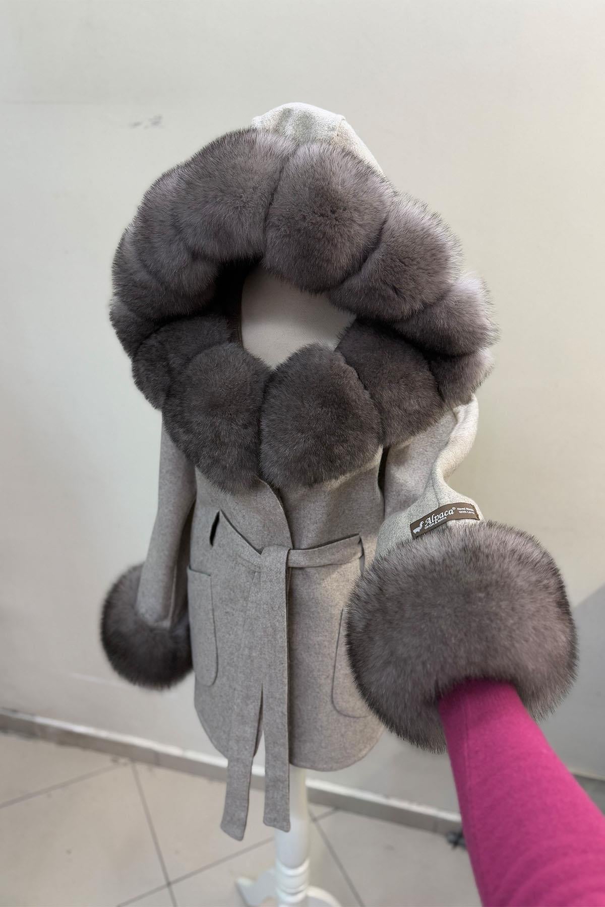 Vizon/Sobul Dev Kapüşonlu Alpaca