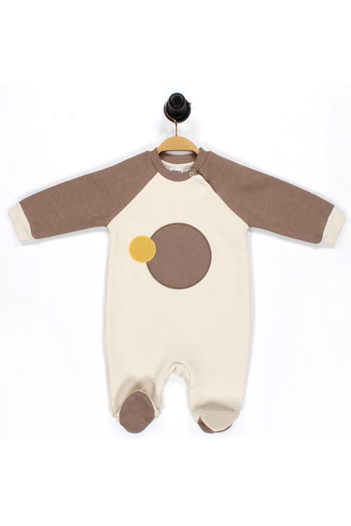Reglan Kol 3 İplik Patikli Bebek Tulum