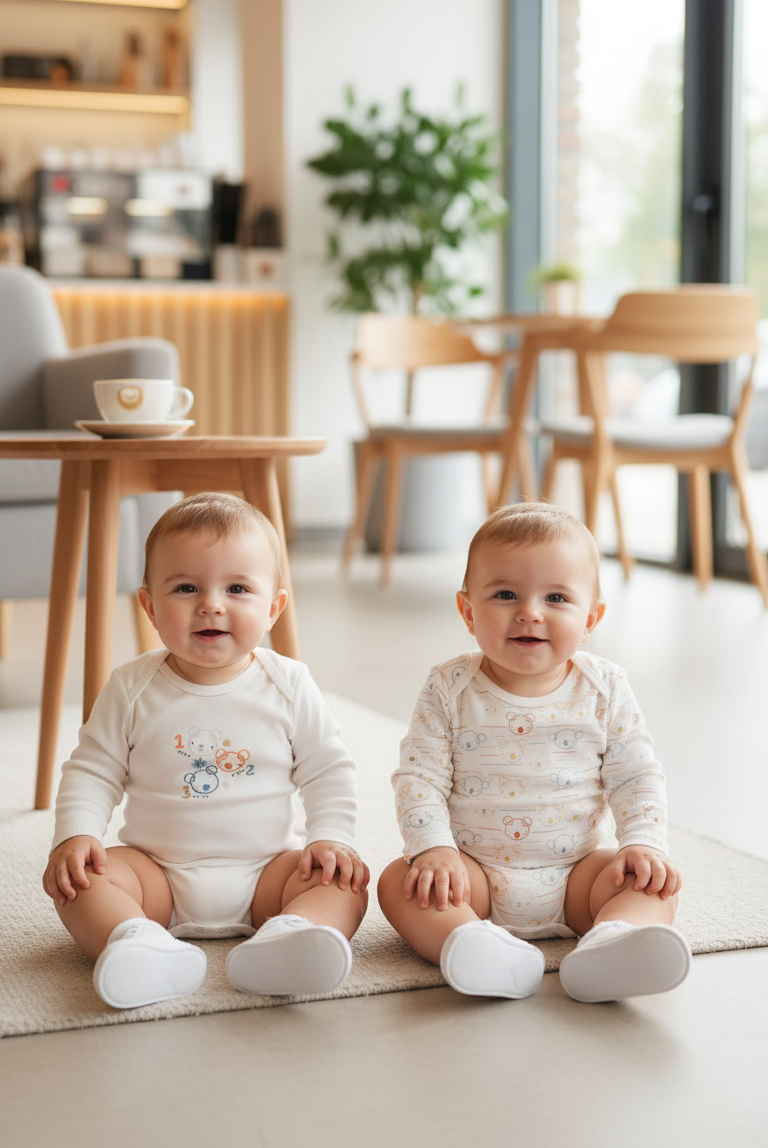 Baskılı Erkek Bebek 2'li Body Seti (3-6, 6-9, 9-12, 18-24 Ay)