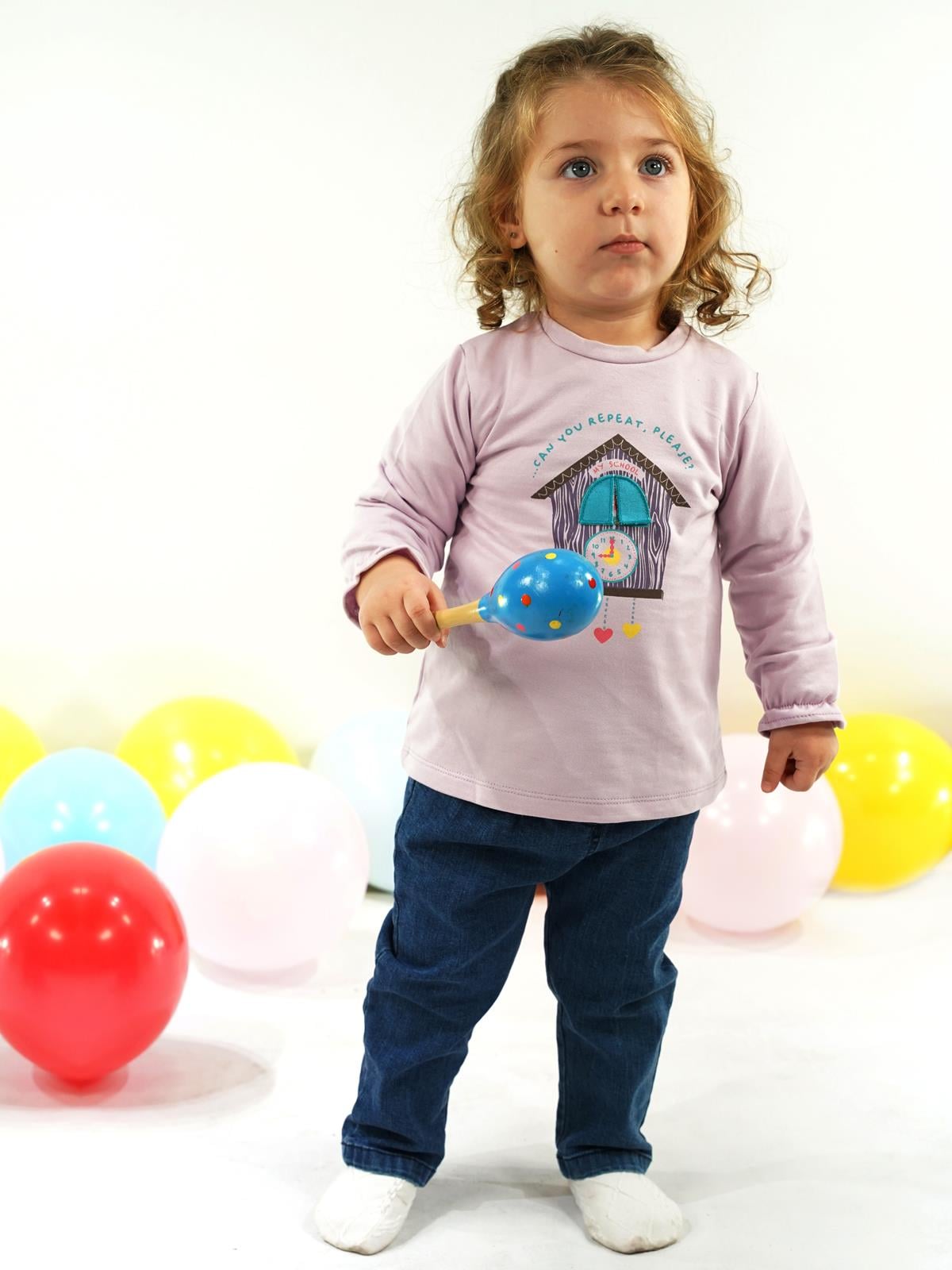 KD21193.Kız Sweatshirt Pantolon Takım 3-6/6-9/9-12/18-24 AY