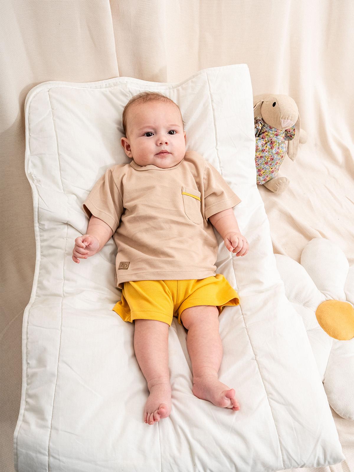 LAKOSTE CEPLİ 2Lİ BEBE TAKIM  SARI 3-6/6-9/9-12/18-24AY