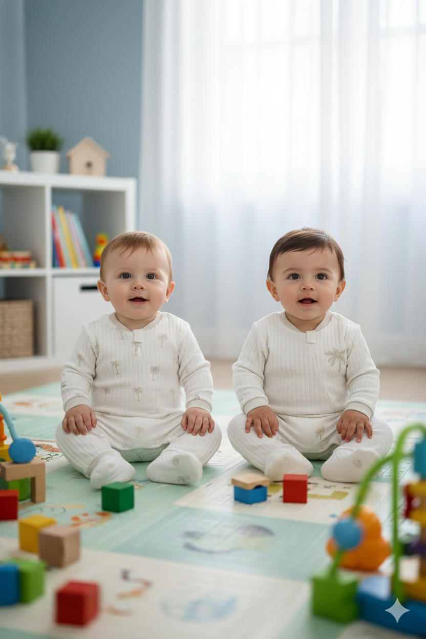 Palmiye Baskılı Patiksiz 2'li Erkek Tulum