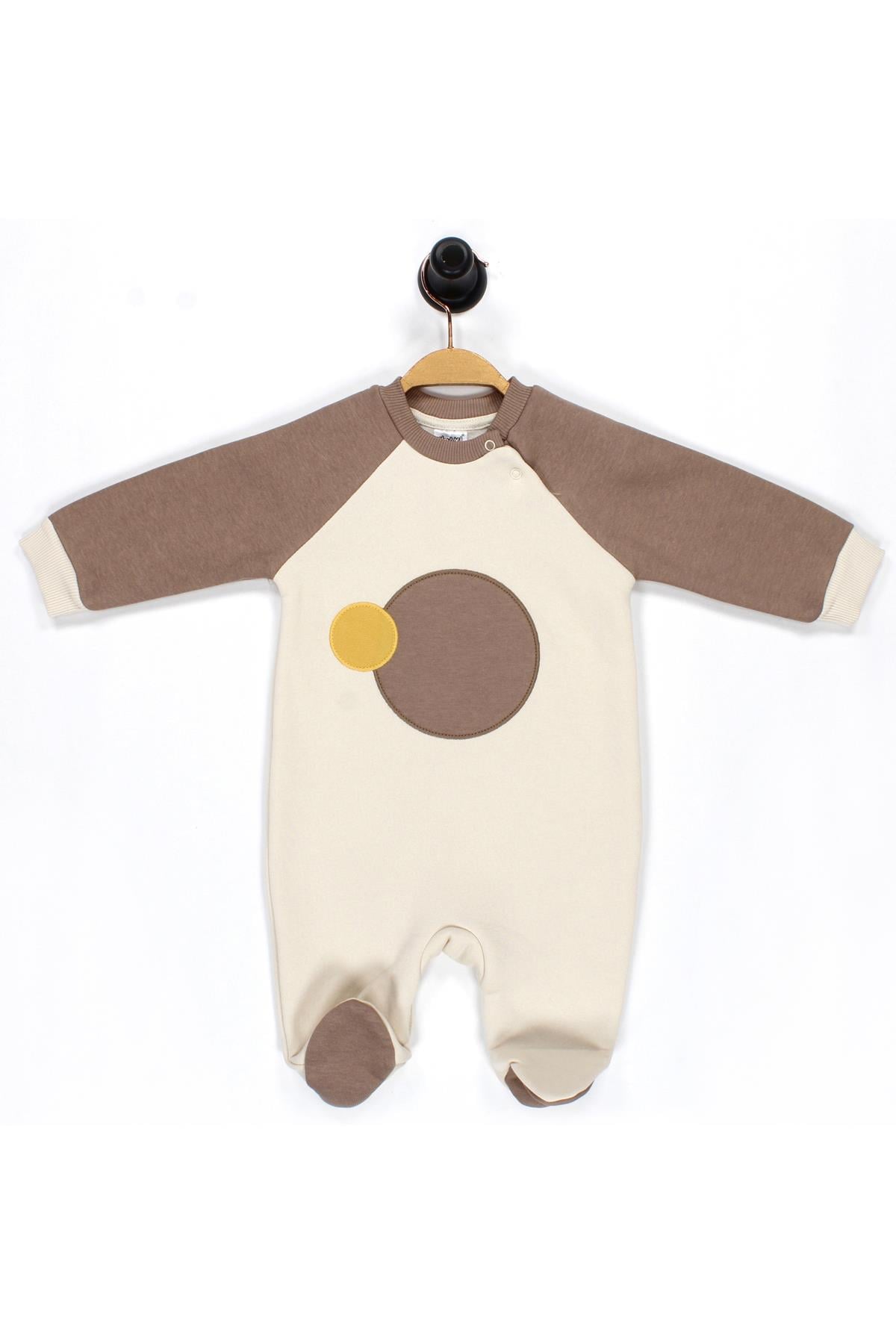 Reglan Kol 3 İplik Patikli Bebek Tulum