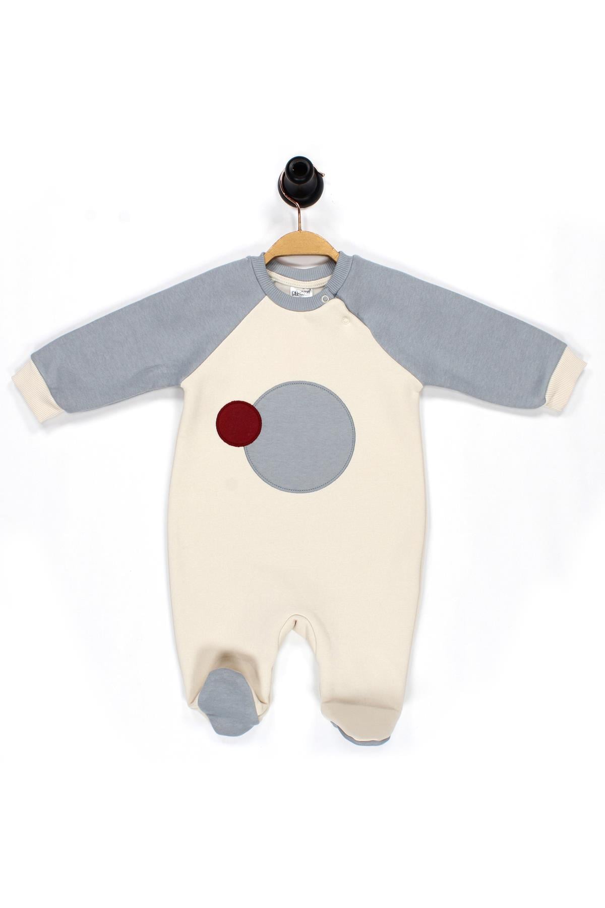 Reglan Kol 3 İplik Patikli Bebek Tulum