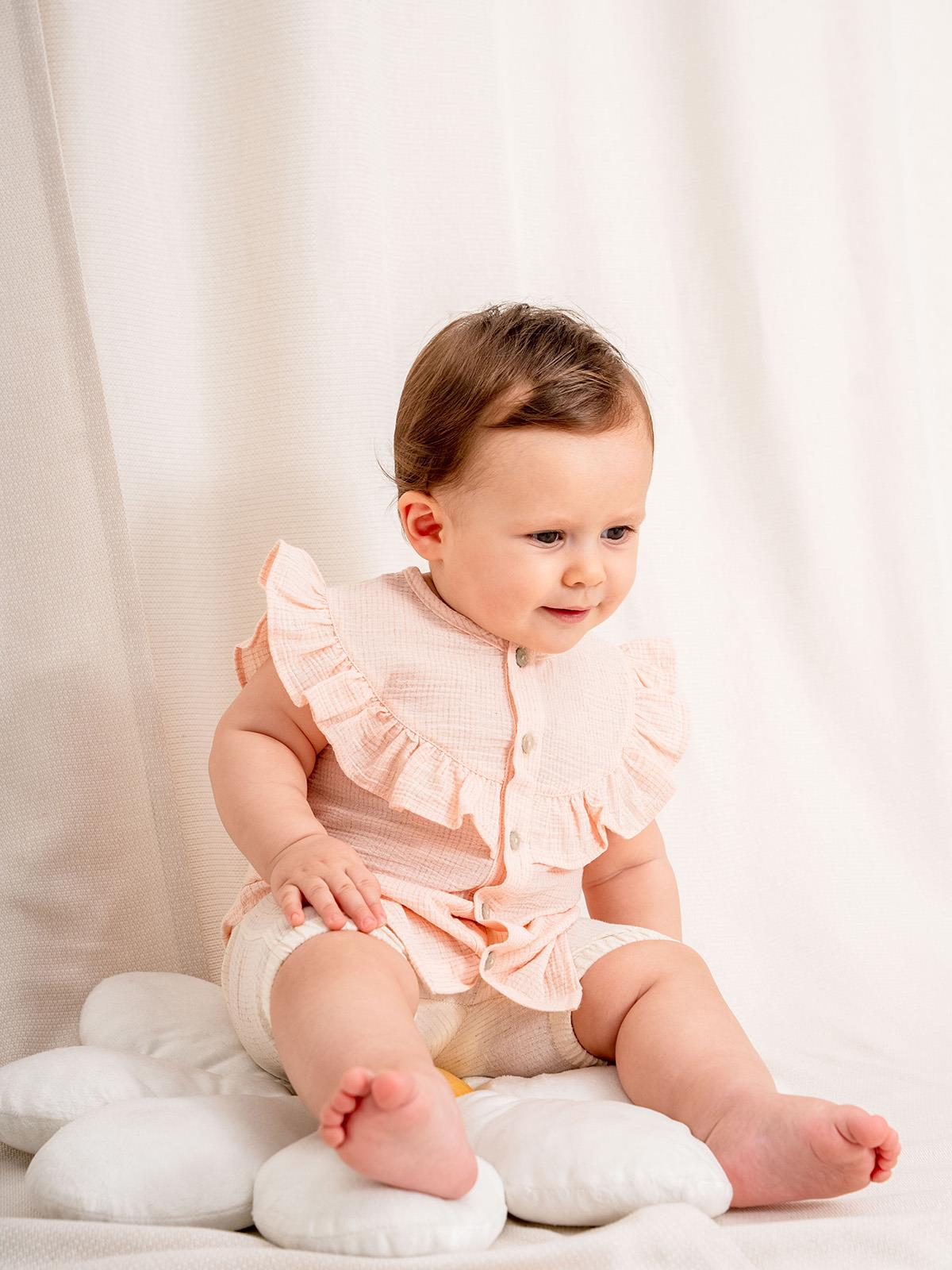 Şile Bezi Gömlek ve Şort Takımı – 3-24 Ay Yazlık Bebek Set