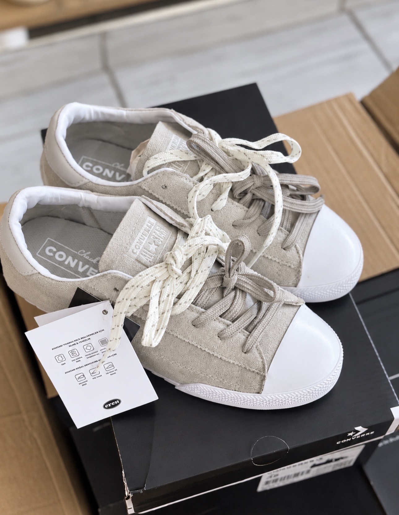 ÇİFT BAĞCIK SNEAKER TAŞ RENGİ