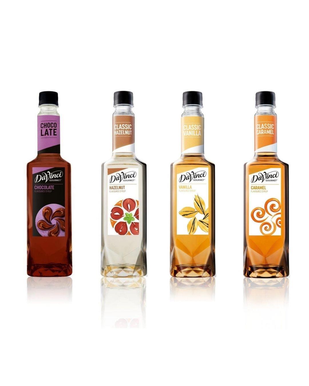 4 lü Şurup Kahve Fırsat Seti (Çikolata, Fındık, Vanilya, Karamel) 750 ML
